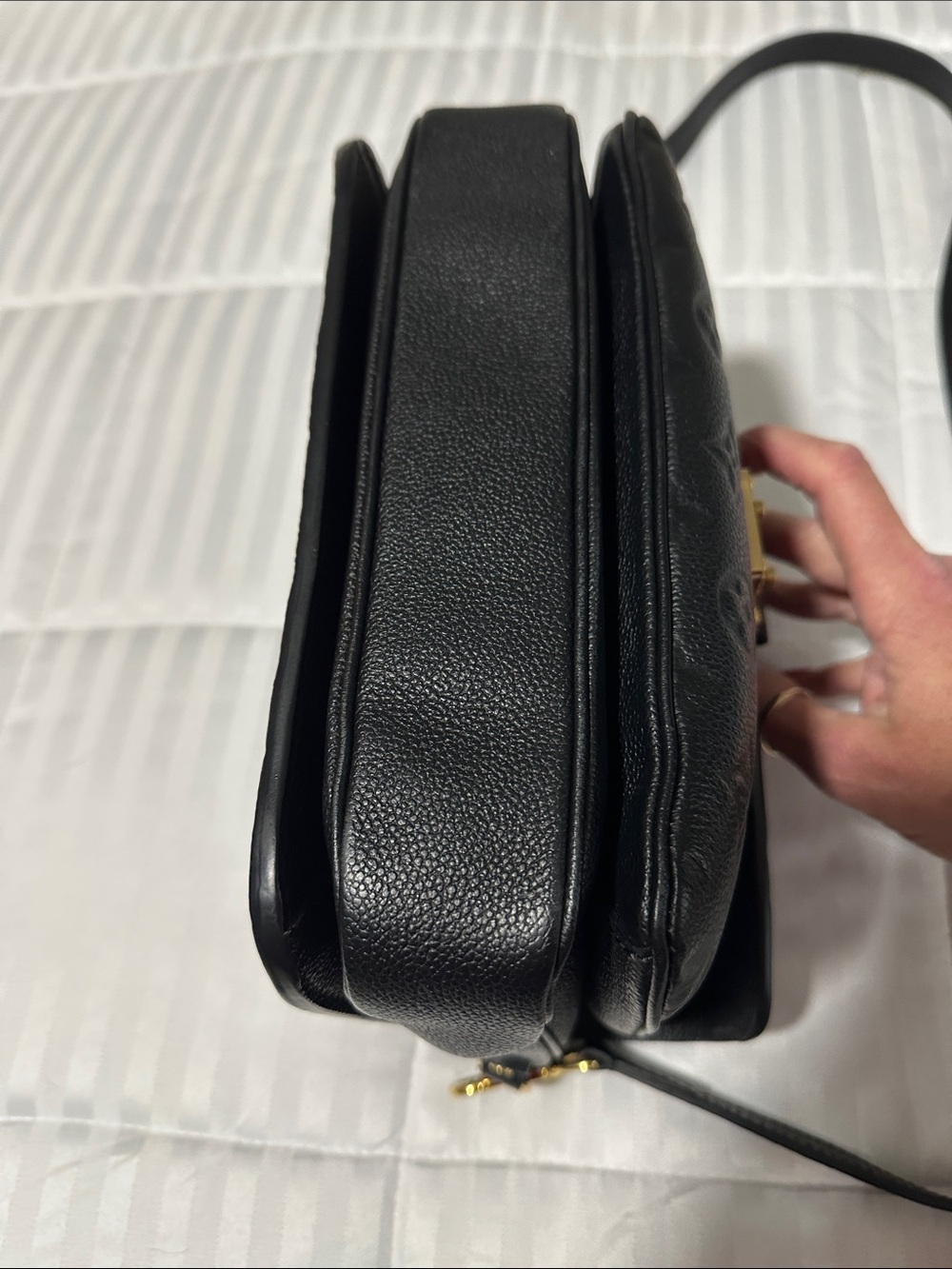 Louis Vuitton Black Monogram Empreinte Shoulder Pochette Metis Noir - Picture 6 of 17